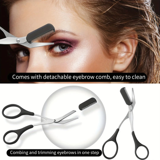 3-Piece Stainless Steel Eyebrow Grooming Kit