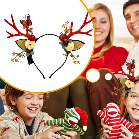 Christmas Reindeer Antler Headband for Kids &amp; Adults