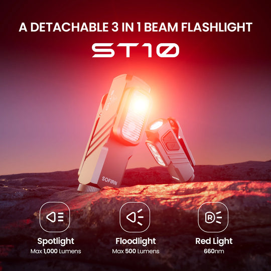 Sofirn ST10 Rechargeable Mini LED Flashlight with Red Light