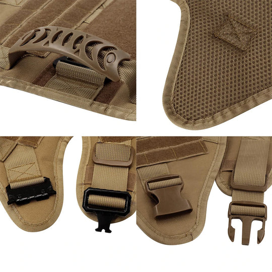 Large Dog Tactical Harness - Collar &amp; Leash Set