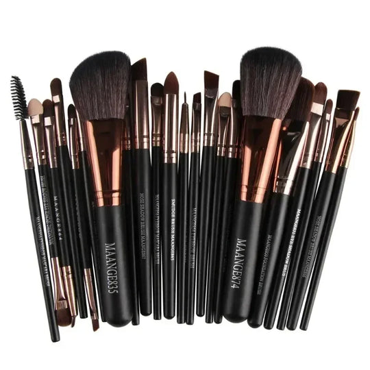 22-Piece Professional Makeup Brush Set with Synthetic Bristles