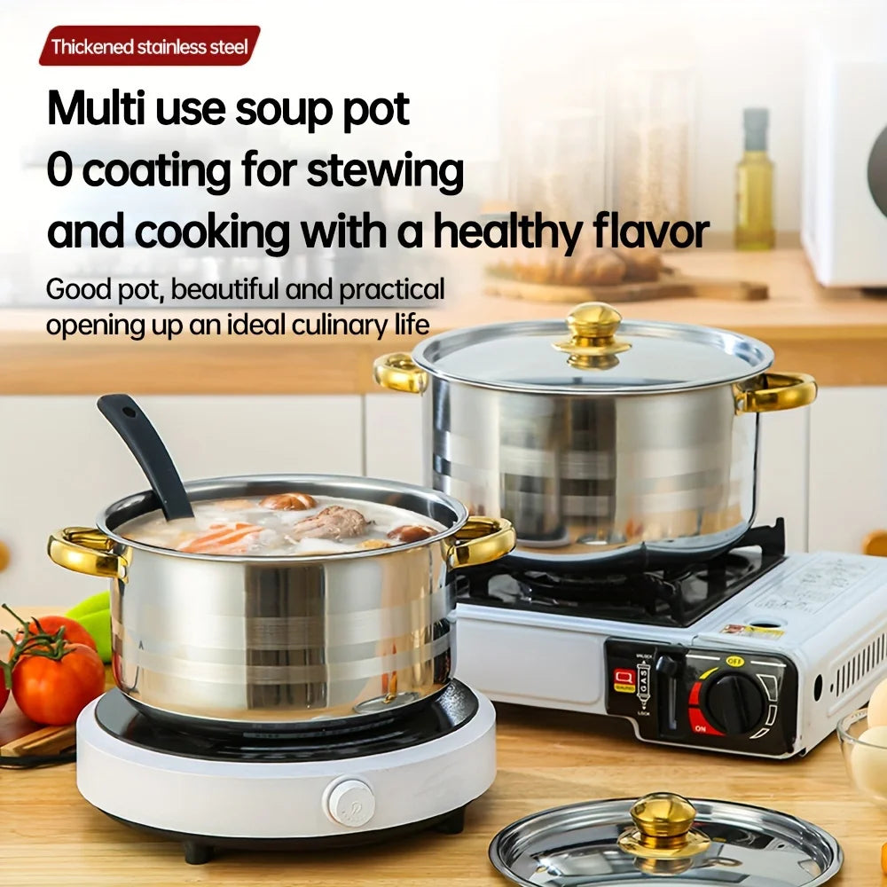 5-Piece Stainless Steel Cookware Set with Glass Lids
