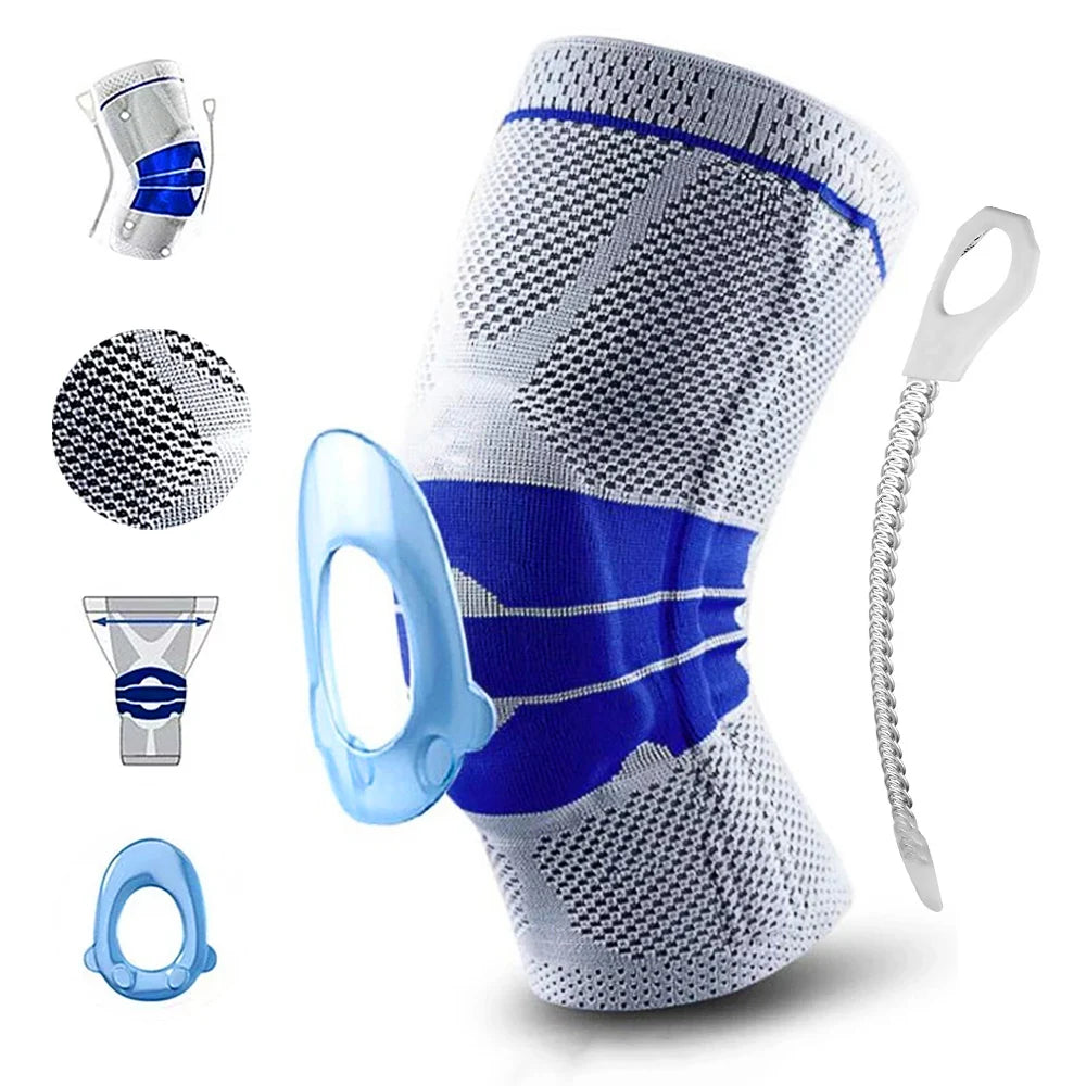 Medical Knee Compression Sleeve with Patella Gel Pad &amp; Side Stabilizers