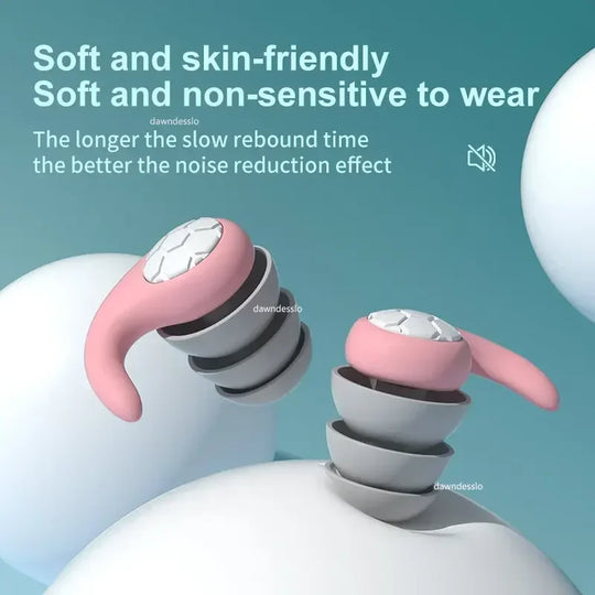Silicone Noise Filtering Earplugs for Sleep &amp; Swimming