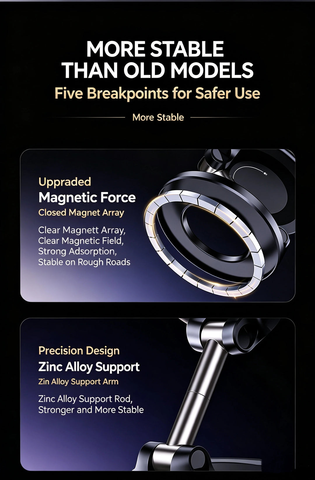 Magnetic Folding Car Phone Mount