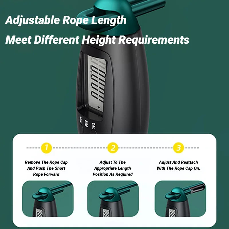 Counting Jump Rope with Electronic Counter Adjustable Steel Cable