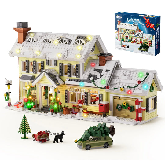 Christmas Snow Village House Building Set – 1484 Pieces