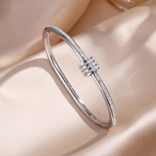 5/1 Roman Numeral Stainless Steel Cuff Braceles for Women