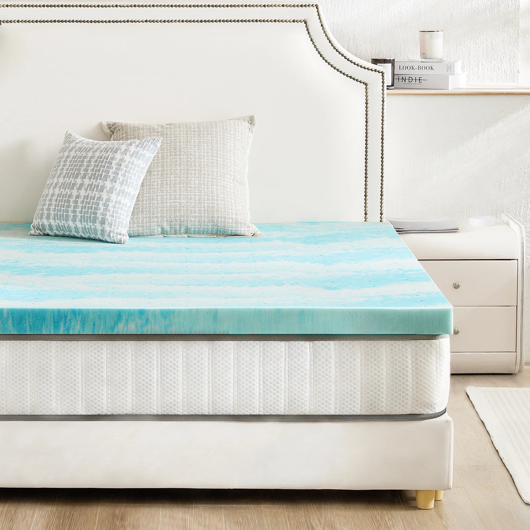 JHK Gel Memory Foam Mattress Topper