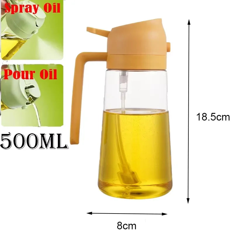 2-in-1 Oil Sprayer &amp; Pour Dispenser Bottle 500ml