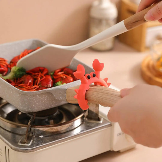 Crab Silicone Utensil Rest &amp; Pot Clip Holder