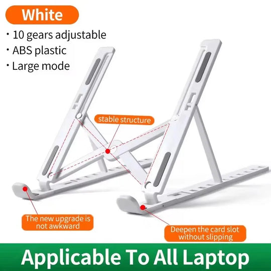 Adjustable Foldable Laptop Stand for Laptops &amp; Tablets