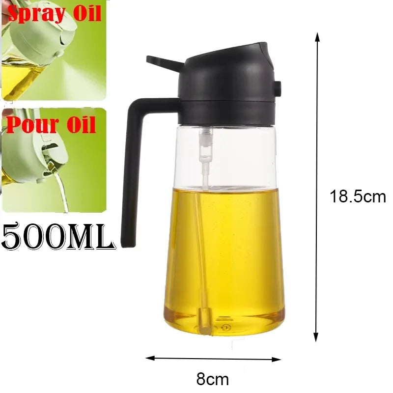 2-in-1 Oil Sprayer &amp; Pour Dispenser Bottle 500ml