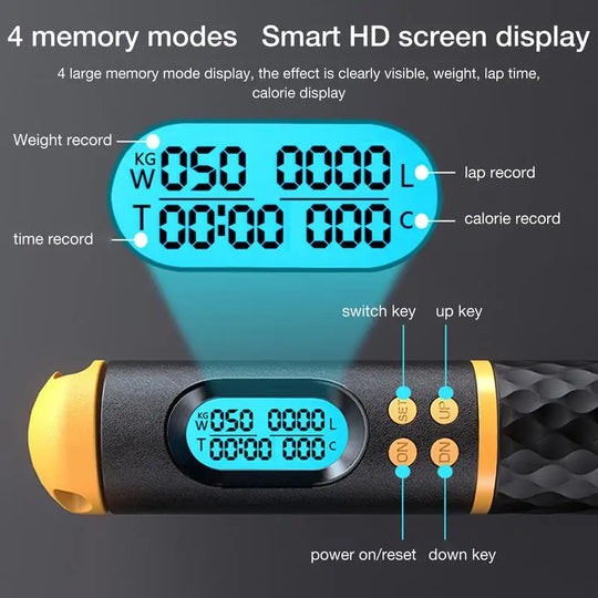 2-in-1 Digital Cordless Jump Rope with Counter