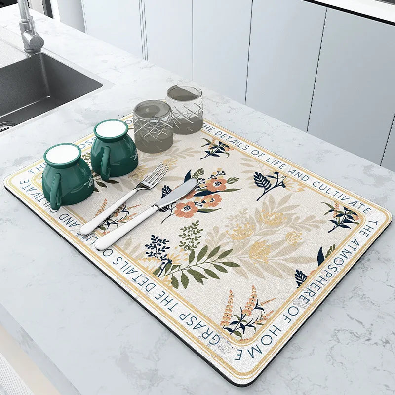 Super Absorbent Diatom Kitchen Drying Mat