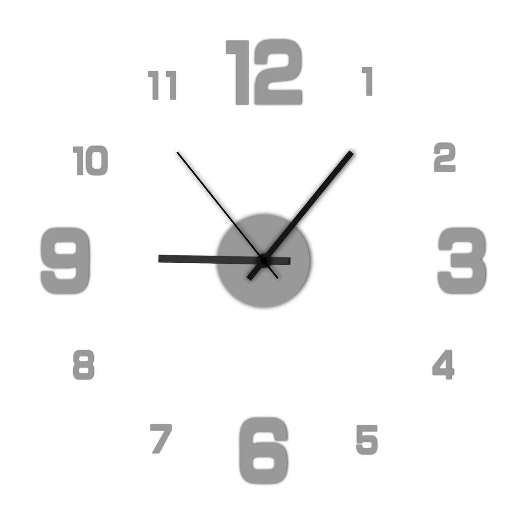 DIY Frameless Silent Acrylic Wall Clock for Living Room