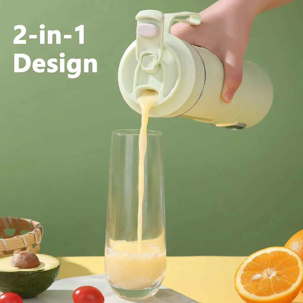 Portable USB Rechargeable Juicer Blender 530ml with 12 Blades