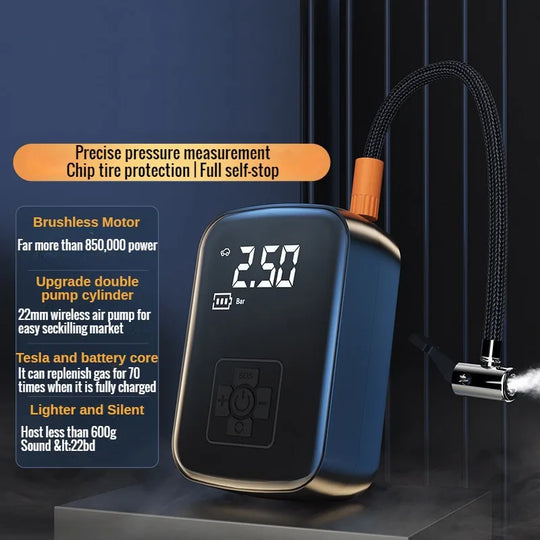 Portable Cordless Tire Inflator with Digital Display