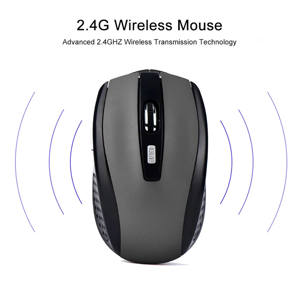 2.4G Wireless Optical Mouse with USB Receiver