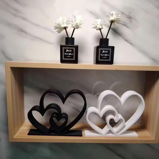 Heart-to-Heart Love Statue – Modern Home Decor