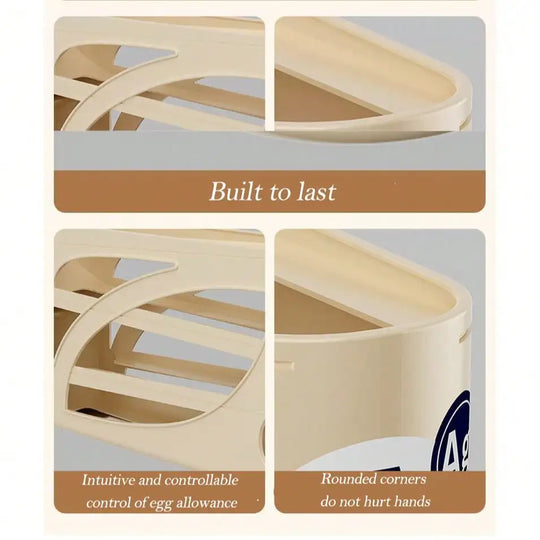 4-Tier Automatic Rolling Egg Dispenser for Refrigerator