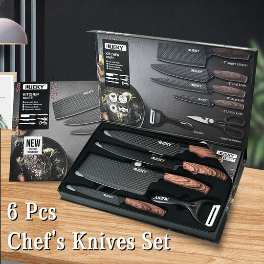 6-Piece Stainless Steel Kitchen Knife &amp; Tool Set