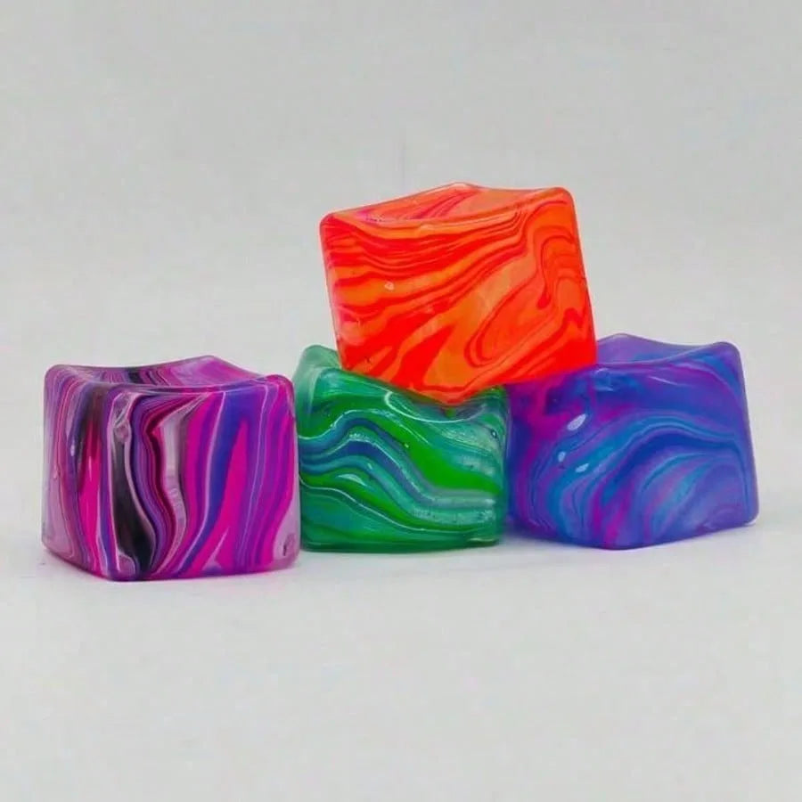 Slow-Rebound Multicolor Cube Sensory Fidget Toy