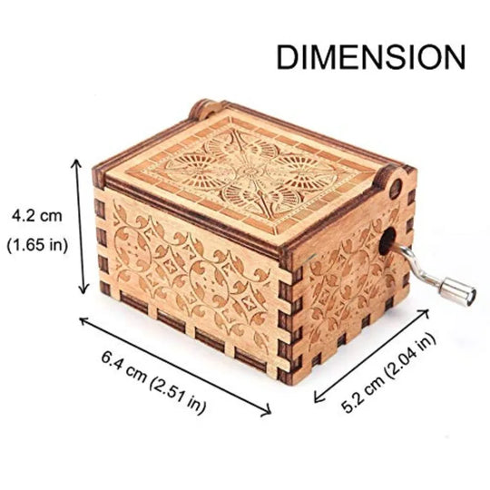 Wooden Hand Crank Music Box – Amazing Grace