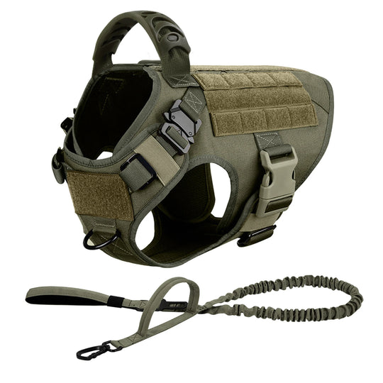 Large Dog Tactical Harness - Collar &amp; Leash Set