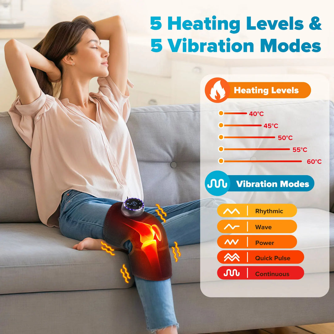 3-in-1 Heated Knee Massager with Vibration