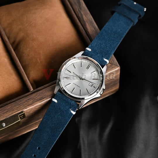 Quick Release Suede Leather Watch Band for Traditional Watches