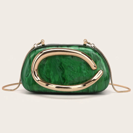Luxury Acrylic Box Clutch Evening Crossbody Bag
