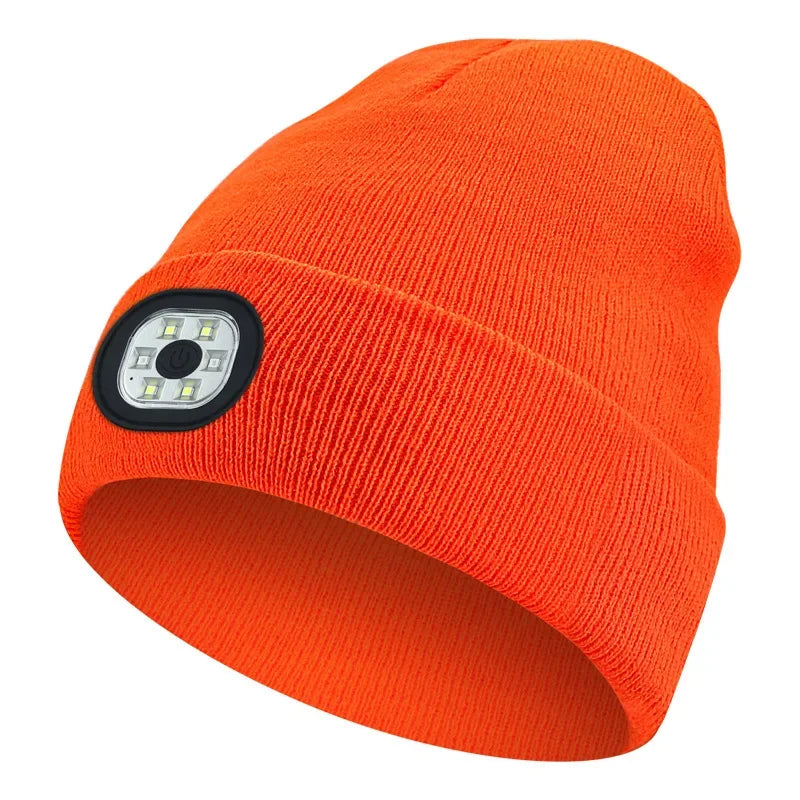 Rechargeable LED Light Beanie for Outdoor Activities