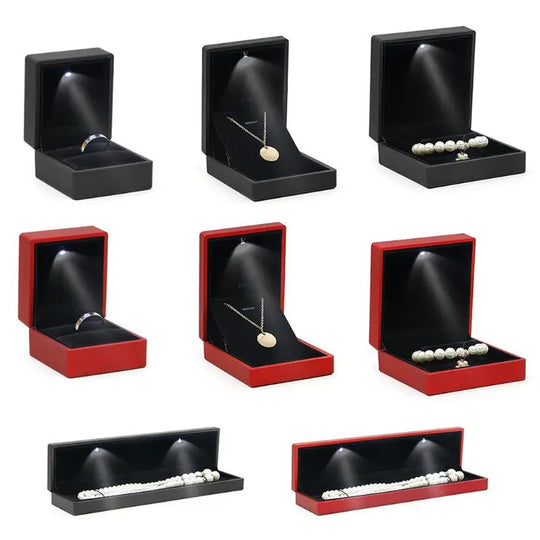 LED Light Jewelry Gift Box for Rings &amp; Necklaces