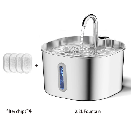 2.2L Stainless Steel Automatic Pet Water Fountain