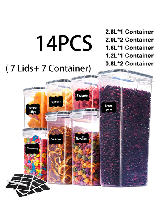 14-Piece Dry Food Storage Container Set