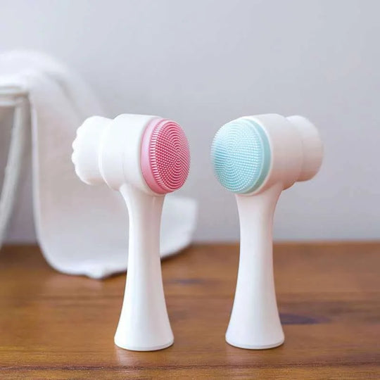 Double-Sided Silicone Facial Cleansing Brush