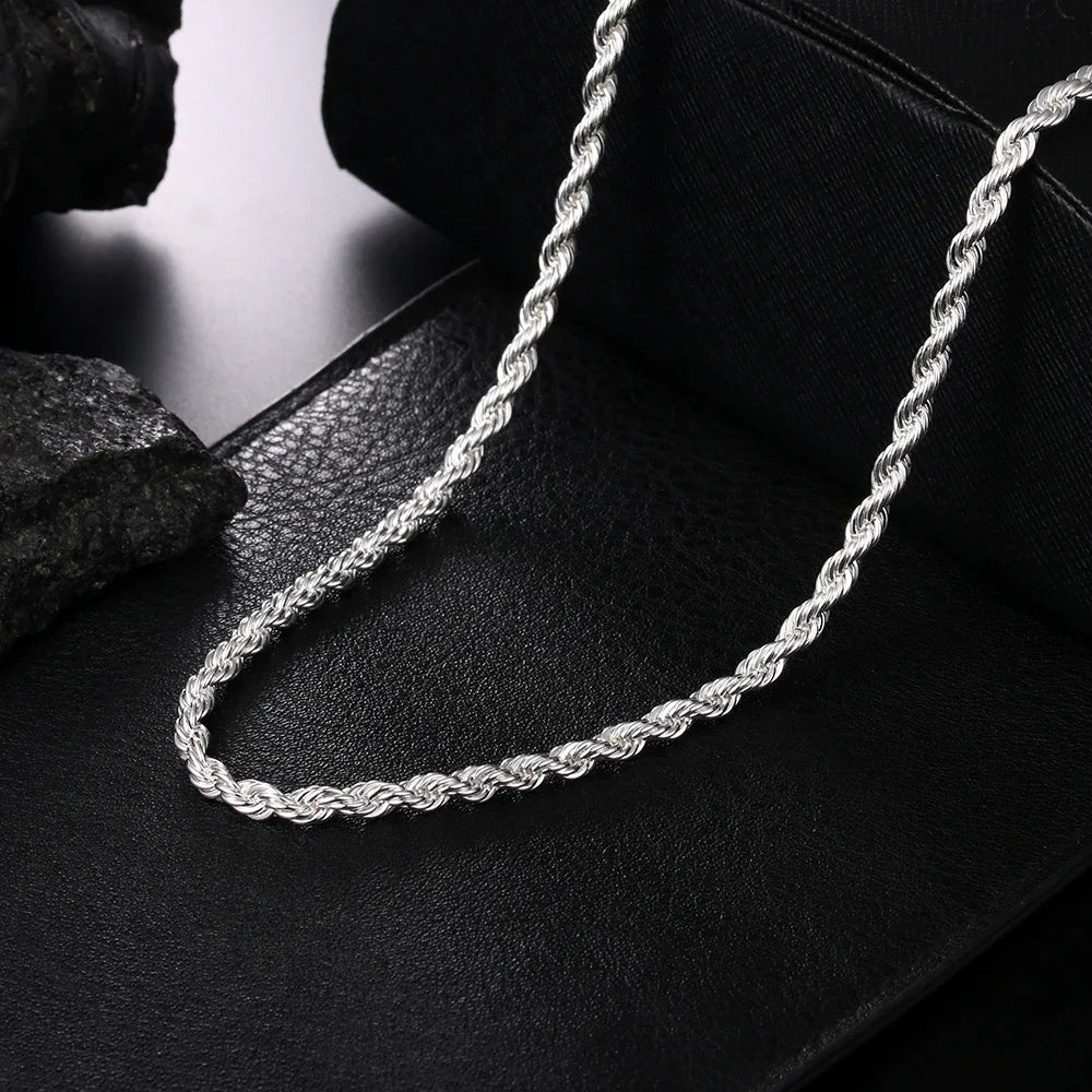 4mm Classic Rope Chain Necklace