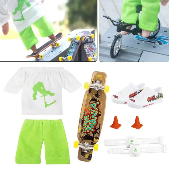 Mini Finger Skateboard &amp; Scooter Play Set