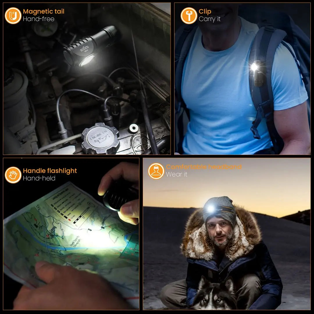 Sofirn HS10 USB-C Rechargeable Mini LED Headlamp
