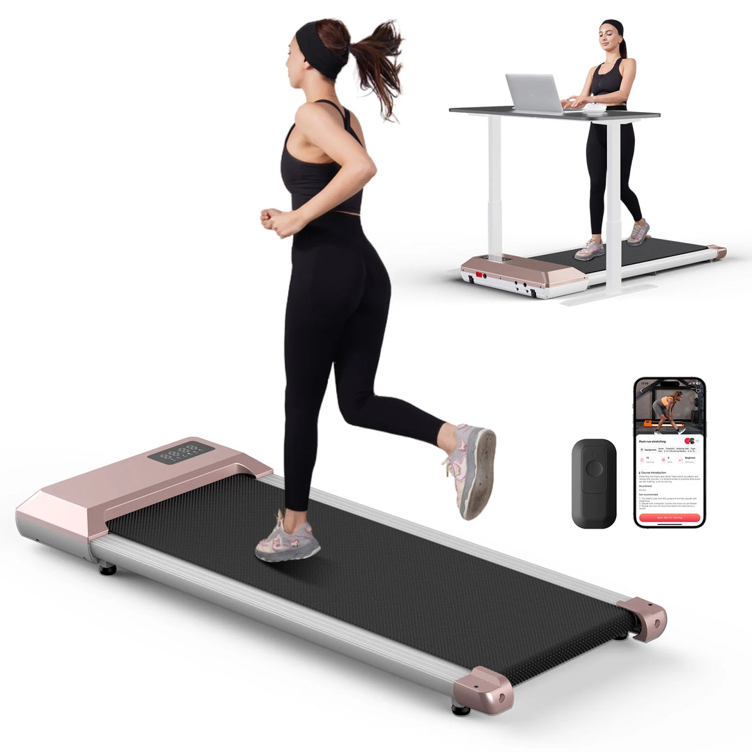 2-in-1 Walking Pad Treadmill with Bluetooth &amp; Remote