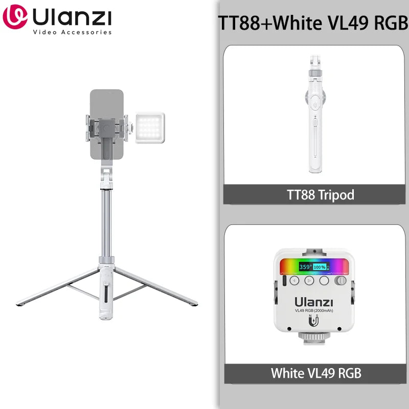 Ulanzi TT88 Magnetic Phone Tripod Selfie Stick 1.44M
