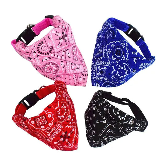 Adjustable Polyester Bandana Collar for Cats