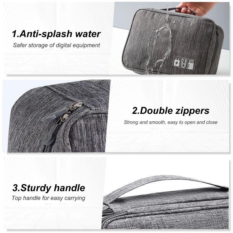 Travel Electronics Organizer Case for Cables &amp; Chargers