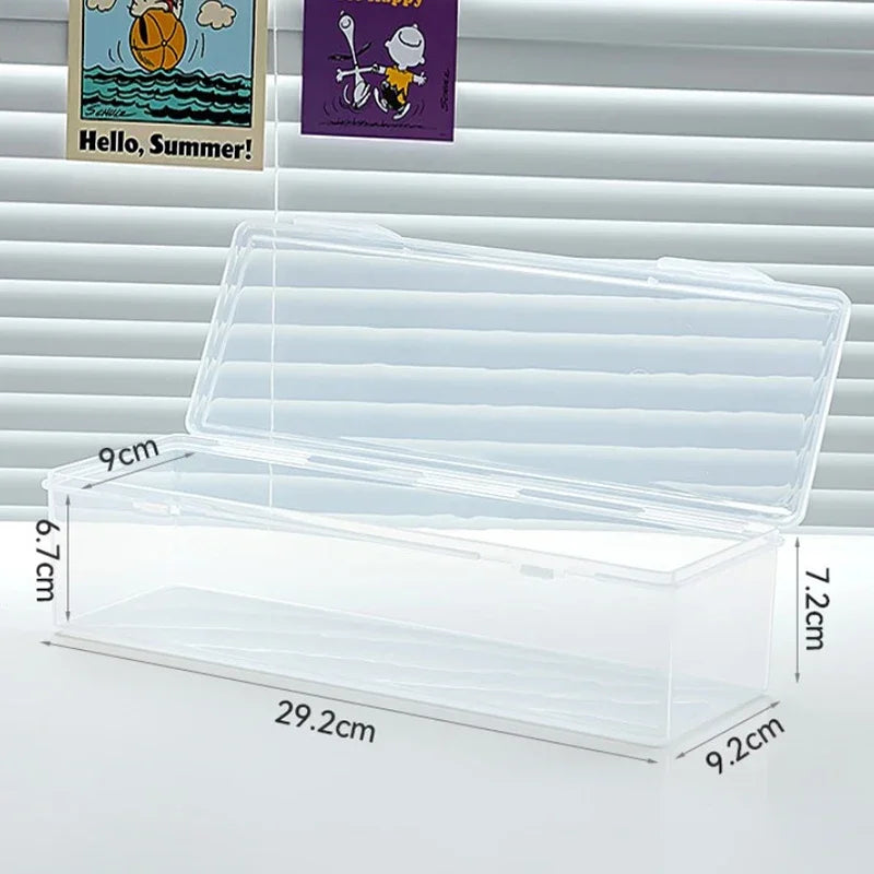 Clear Trading Card Storage Box with Adjustable Dividers