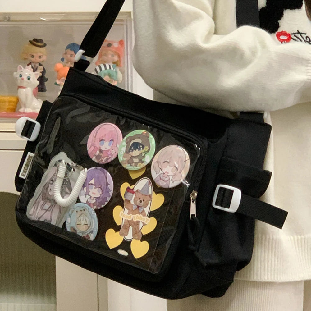 Japanese Style Ita Messenger Bag with Clear Display Window