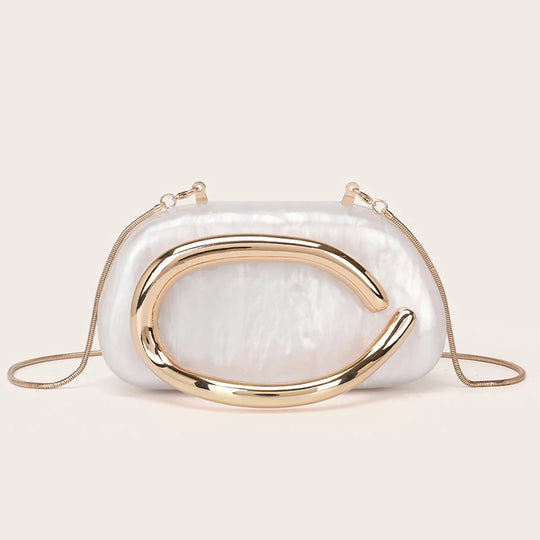 Luxury Acrylic Box Clutch Evening Crossbody Bag
