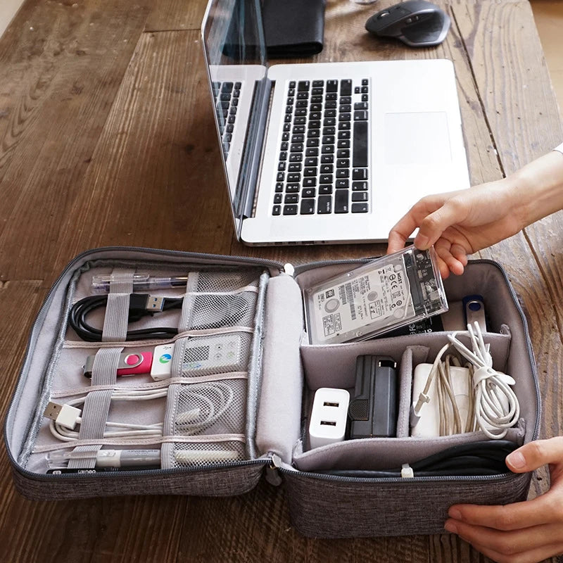 Travel Electronics Organizer Case for Cables &amp; Chargers