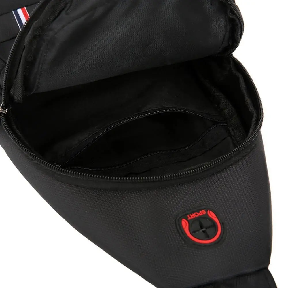 Oxford Crossbody Sling Bag with USB Port &amp; 3 Zip Pockets