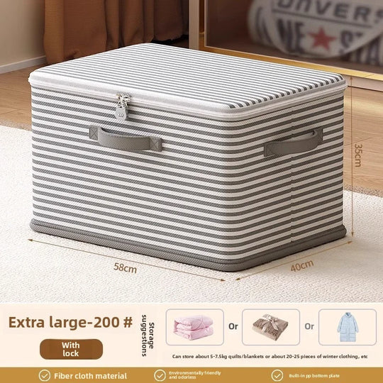 Lockable Foldable Storage Box with Zipper